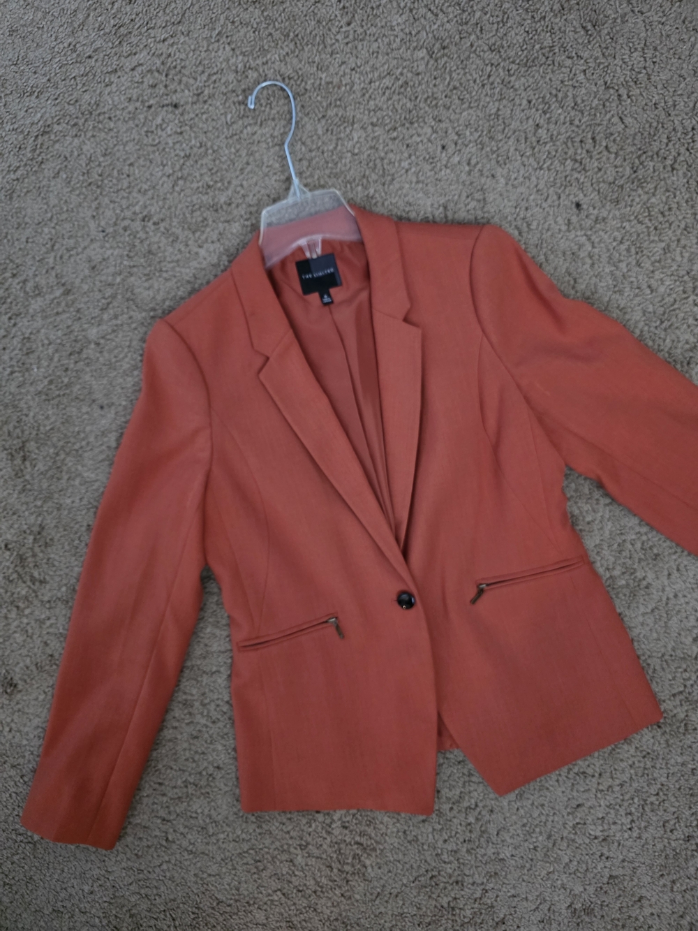 The Limited Orange Single-Button Blazer In SZ Medium